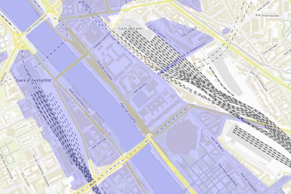 zone-inondable overstromingsgebied parijs gare de lyon