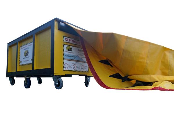 caisson-deploiement-rapide-retention-pollution ingesloten brandwaterretentie op wielen